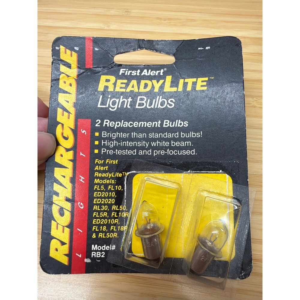 First Alert ReadyLite RB2 2V Replacement Bulbs 2-Pack Vintage Loose Untested
